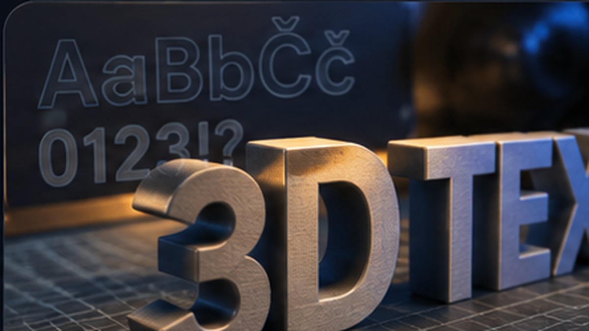 3D Text – generování tisknutelného textu z fontu
